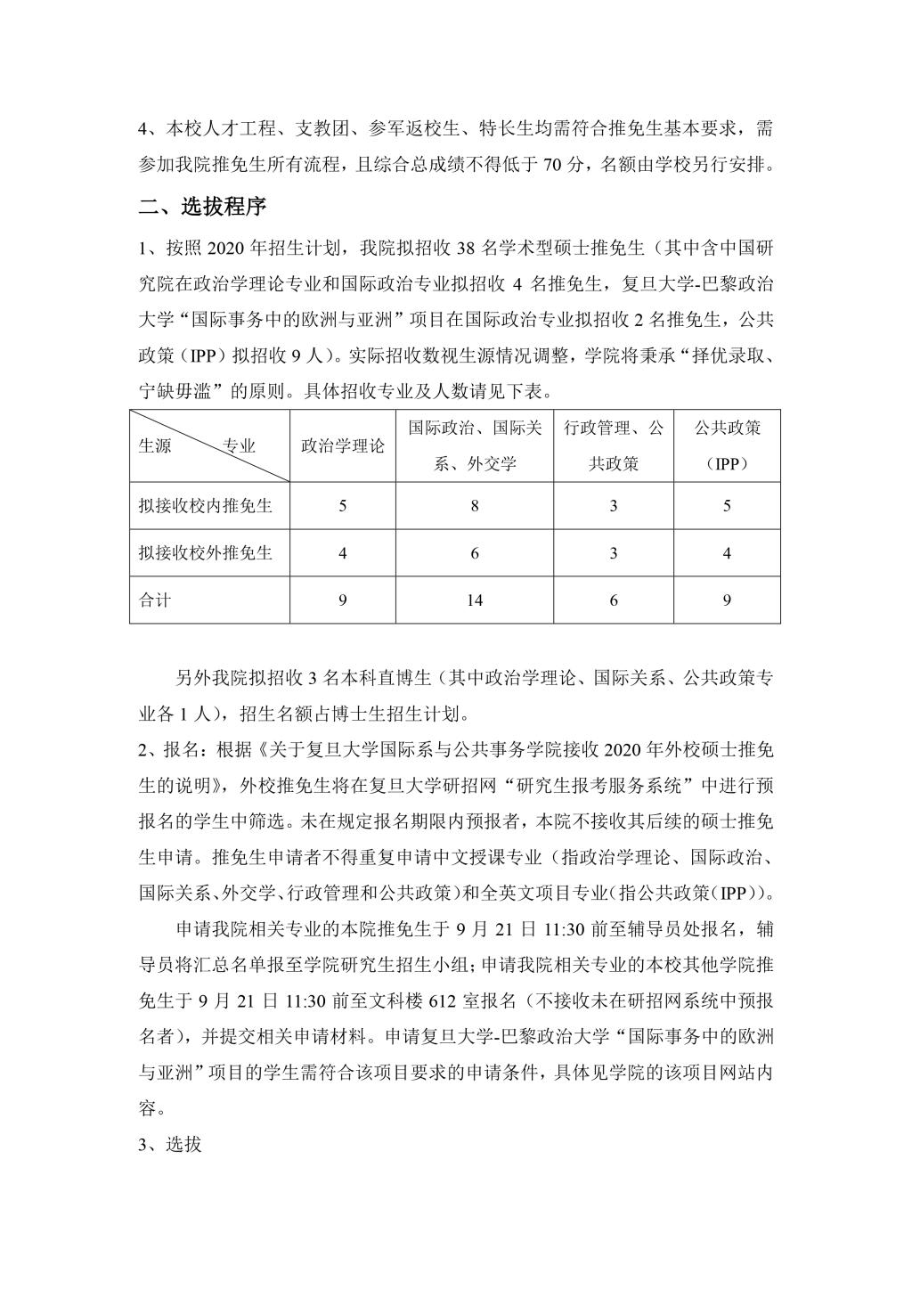 国务公司2010年招收推荐免试硕士生实施办法